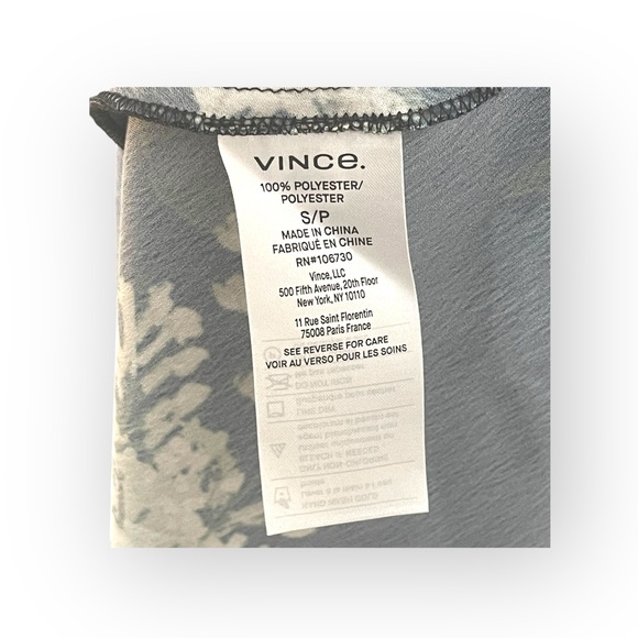 Vince ❀ Lilac Floral Micro Pleated Midi Dress ❀ Coastal Blue Floral Print ❀ Sml - Picture 12 of 16